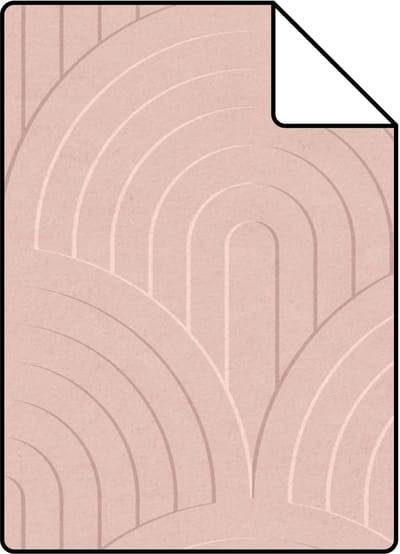 Proefstaal ESTAhome behang 3D-motief roze - 53 cm x 10.05 m - 131108-S