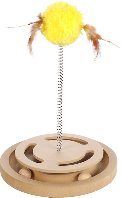 Flamingo Krabspeelgoed Kitty - Stijlvolle en Duurzame Krabpaal voor Katten - Lichtbruin