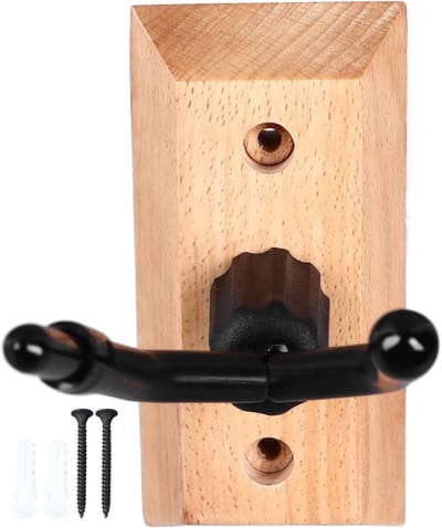 Vioolhanger Gitaarhanger - Muziekinstrument Hanger - Instrument Opslag - Met Houten Basis - 19 x 13 x 3 cm - Zwart