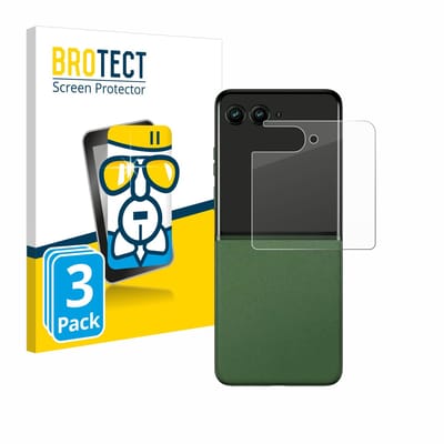 Screenprotector 3 Stuks voor Motorola Razr 50 (Achterdisplay) Beschermglas transparant