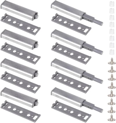 Dailygoods- Drukdeuropener - 8 Stuks - Softclose Achteraf Inbouwen - Magneetsnapper - Magnetische Deursluiter - Corrosie- en Roestbestendig - Deuropener