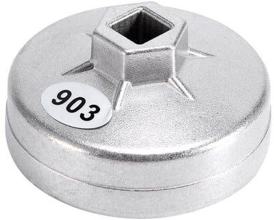 Dailygoods- Oliefilterdopsleutel 74mm - Aluminium - Professioneel Ontwerp - Slijtvast - Corrosiebestendig - Eenvoudig te Installeren - Filtersleutel
