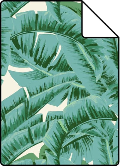 Proefstaal Origin Wallcoverings behang palmbladeren groen - 26,5 x 21 cm - 347437-S