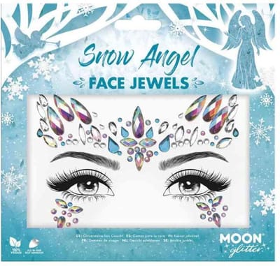 Moon Creations - Moon Glitter - Snow Angel Gezicht Diamanten Sticker - Multicolours