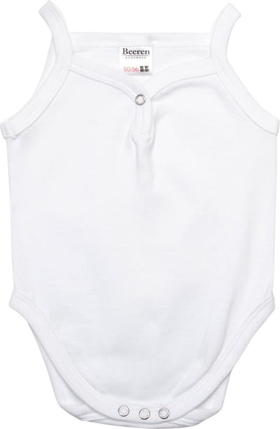Beeren Bodywear Romper Met Spaghettibandjes - Wit - Maat 50/56 25-002