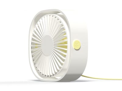 USB Ventilator - Draagbare Mini Ventilator - 3 Snelheden - Stille Werking (20-30dB) - 360° Verstelbaar - USB-Aansluiting - Wit - Voor Kantoor/Thuis/Reizen