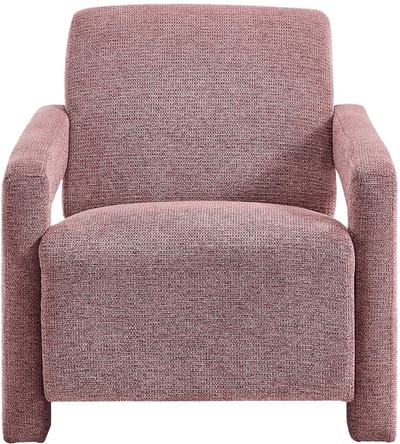 Vente-unique Fauteuil van rood getextureerd textiel ISPARTA