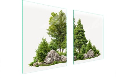TMK ArtDeko - Staartbescherming - 85x52 cm - Hartglas - Motief Drzewo