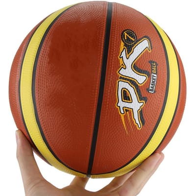 Mini Kleurrijk Volwassenen Kinderen Basketbal Opblaasbaar Rubber Minibal Sportspelbal yellow