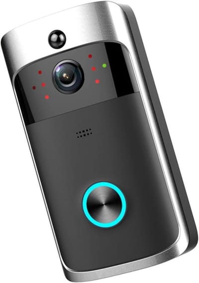 Slimme Deurbel Camera - Draadloze Beveiliging - Huisbewaking - Bewegingsdetectie - 166 Graden Kijkhoek - Zwart