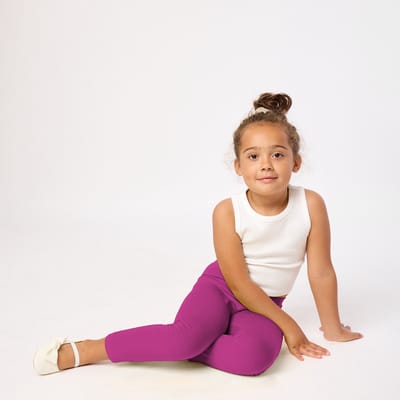 Merry Style MS-MS10-131-LE Meisjes Leggings - Sport - Vrijetijdsbroek - Lang- Viscose - Sporbroek - Yogabroek - Fuchsia2 - 110