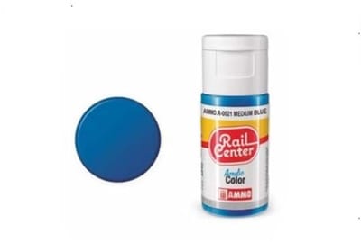 AMMO by Mig Jimenez Hobbyverf Acrylverf - MIG R0021 Rail Center - Medium Blue - Acryl - 15ml Verf flesje - 15 ml