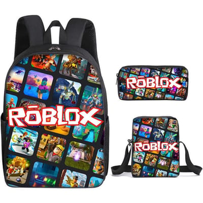 Roblox Student Schooltas Basisschool en Middelbare School Rugzak Modetrend Rugzak Drie Delig Set Backpack