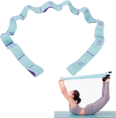 Yoga Stretch Riem met 11 Lussen - Flexibele Gymnastiek Band voor Stretching en Training
