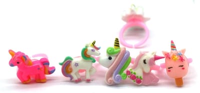 Ringen voor Kinderen - 36 Stuks - Eenhoorns - One Size - Multicolor