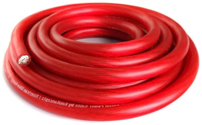 Stroomkabel - Voedingskabel Grondkabel - Auto Audio Installatie - Echte 0 Gauge - 25 Voet - Rood