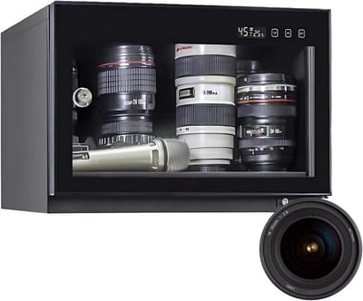Elektronische Droogkast - Vochtigheidsregeling Kast - Camera Beschermen - Smart Touch Control - 15L - Zwart