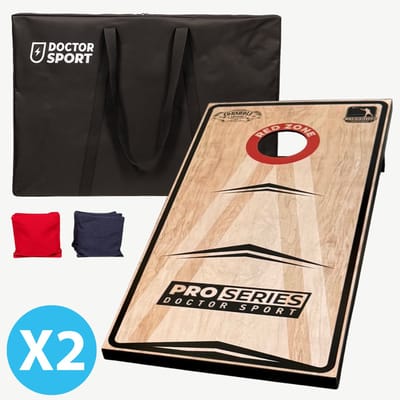 Doctor Sport Cornhole Pro Series – Double Set 120x60 cm – 16 Bean Bags & 2 Draagtassen