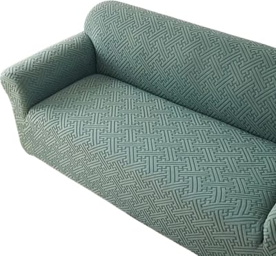 Livano Bankhoes - Bankbeschermer - Stretch - Sofa Cover - Effen - Groen - Enkel