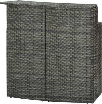 Tuin Bar Tafel - Outdoor Tafel - Buiten Genieten - Dubbellaags Blad - 120x55x110 cm - Grijs
