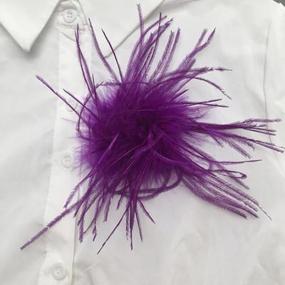 Struisvogelveren broche voor kleding vrouwen veren pin broche sieraden haaraccessoires hoofddeksels broche schoen veer mode luxe paars