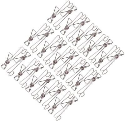 Dailygoods - Dailygoody - Metalen Foto Clips - Multifunctioneel - 30Pcs - Roestvrij staal - Kleding Hangers - Ideaal voor sokken, handdoeken en foto's