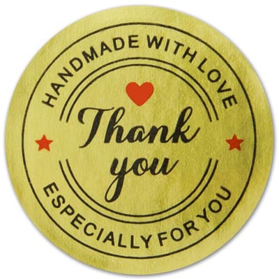 50-500 Stuks Labels Stickers Ronde Vorm Goud Liefde Bedankt Stickers Sluitzegels Scrapbooking Voor Pakket Kantoorbenodigdheden Sticker 1Inch