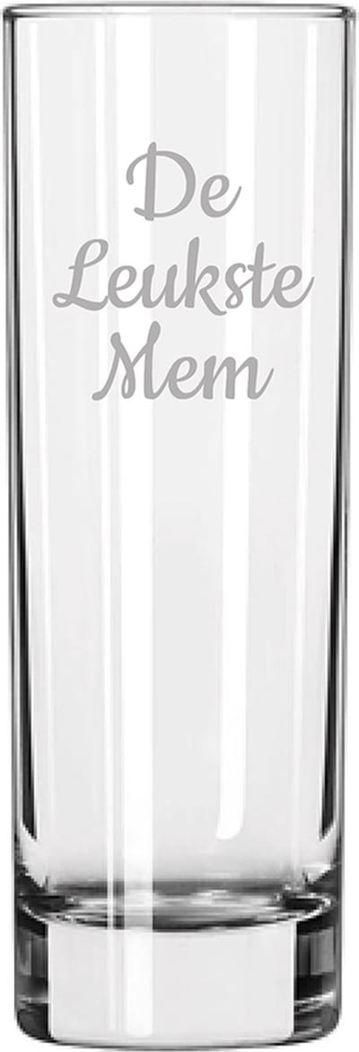 Gegraveerde longdrinkglas 22cl De Leukste Mem