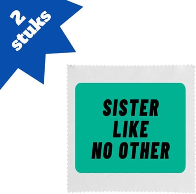 Akyol - sister like no other brillendoekjes - Zus - geweldige zus - niemand anders - verjaardag - cadeau - kado - bedankje - geschenk - 17,8 bij 17,8 cm - 2 stuks
