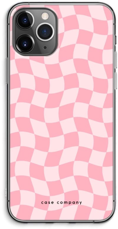 Case Company® - Hoesje geschikt voor iPhone 11 Pro Max hoesje - Grid Roos - Soft Cover Telefoonhoesje - Bescherming aan alle Kanten en Schermrand
