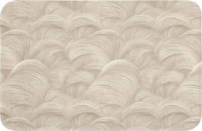 WC mat 60x40 cm - Antislip - Bogen - Patroon - Beige - Toiletmat - Vloermat - Douchemat - Toilet tapijt - Toiletmatten