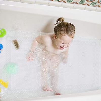 Dailygoods- Badmat Antislip 125x36cm - Badmat voor in Bad - Spa Badmatras - Kussen voor Hele Lichaam - Zuignappen - Schokbestendig