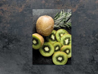 TMK ArtDeko Serie - Snijplank Glas - 35x52 cm - Kiwi Motief - Veilig en Hygienisch