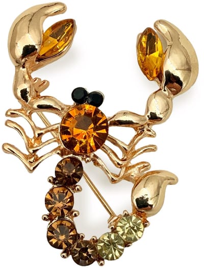 Broche Schorpioen met Strass – 3,8 x 2,9 cm - Scorpio