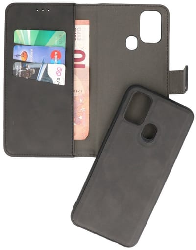 2 in 1 Book Case Telefoonhoesje - Hoesje Geschikt voor Samsung Galaxy M31 - Zwart
