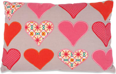 In The Mood Hartjes - Sierkussen - 30x45 cm - Kiezel/Multi