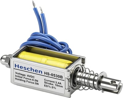 Allecto - DC electromagnet - 5N kracht - 10mm slag - open frame - ideaal voor modelbouw en automatisering - betrouwbaar en duurzaam - geschikt voor..