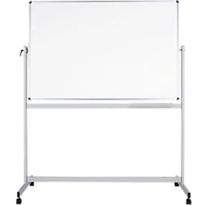 MAULstandaard mobiel whiteboard - aan 2 zijden te gebruiken - geëmailleerd – kantelbaar - B 1800 x H 1200 mm - bijzonder krasvast