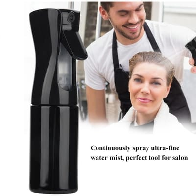 Vaporisateur d'eau rechargeable pour coiffure, Flacon pulvérisateur de salon de coiffure, Outil pour cheveux Blanc S 200ML noir