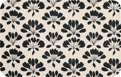 Badmat 80x50 cm - Antislip - Abstract - Patroon - Zwart - Badmatten voor badkamer - Badkamermat - Douchemat - Badkamer mat