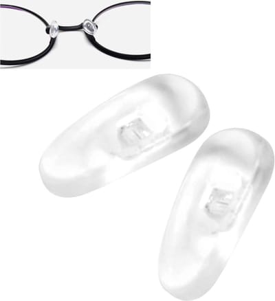 Neuspads bril - zonnebril - siliconen - anti-slip - 6 stuks - EXCLUSIEF SCHROEVEN - transparant