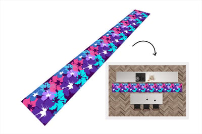 Keukenloper - Keukenmat - Tropisch - Bloemen - Hawaii - Patroon - 400x50 cm - Keuken vloerkleed