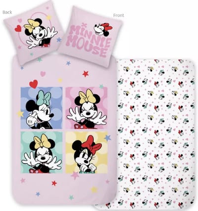 Disney Minnie Mouse BABY / Peuter dekbedovertrek Sweet - 100 x 135 cm / 40 x 60 cm - Katoen