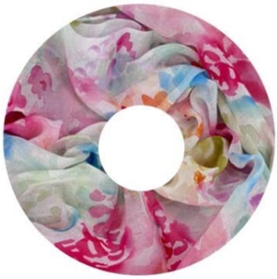 Dunne Colsjaal - Print - Roze - 80 x 50 cm (20271#)