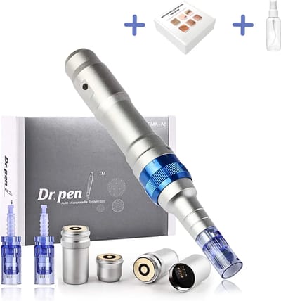 Dr.Pen A6 Ultima | Draadloos Dermapen | Incl. 2x batterijen | Microneedling | Mesotherapie | Huidverzorging | Huidverjonging | Extra 5x 12 pin naalden (merk esterance) & sprayflesje 50 ml voor desinfectie