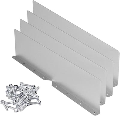 Dakgoot Spatbescherming - Regenomloopplaat Wateroverloop - Voorkom Waterschade - Duurzaam Aluminium - 4 Stuks - Grijs