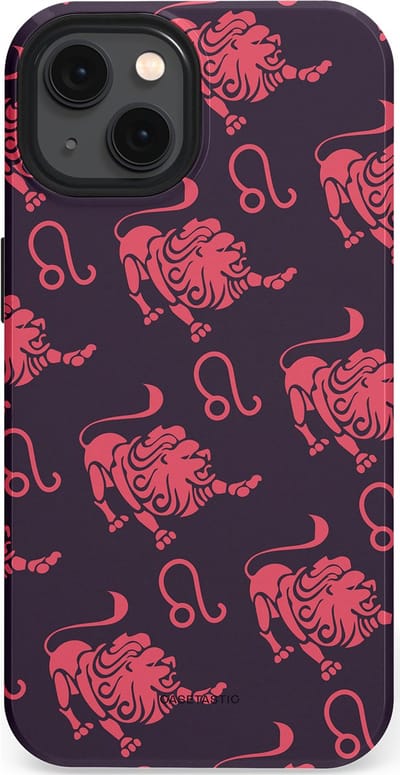 Casetastic Hoesje Geschikt voor Apple iPhone 13 Magsafe - Stijlvolle Beschermende Duo-layer Case - Zodiak leeuw