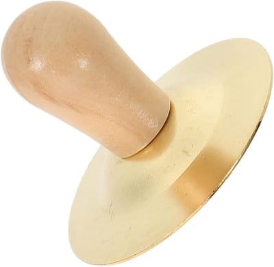 Kinder Finger Cymbals - Kleine Muziekinstrumenten - Muzikale Educatie - Duurzaam Koper Hout - 5 cm - Goud