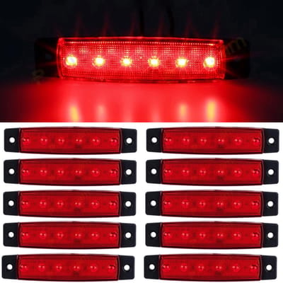 10 stuks LED contourverlichting 12v / 24v Rood