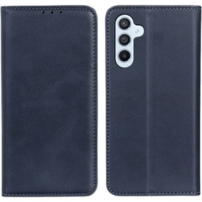 CaseBody Samsung Galaxy A56 Real Leather Wallet Hoesje Blauw